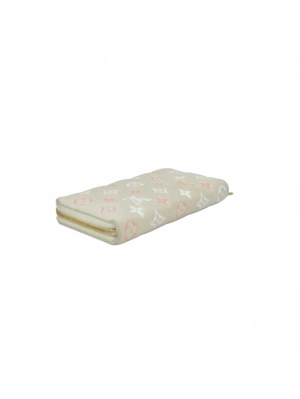 $1490 Louis Vuitton Tricolor Monogram Embossed LambskinZippy